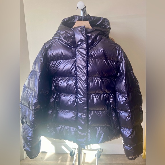 🔖L 12 BOGNER Ranja Oversized Hooded Metallic Insulated Ski Jacket Purple - Picture 7 of 16
